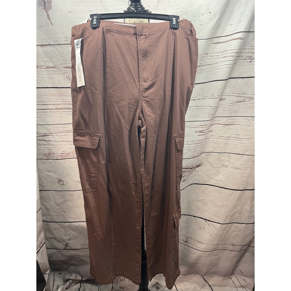 Tinseltown juniors Brown Cargo Pants Wide Leg Utility Trousers Size 13 NWT